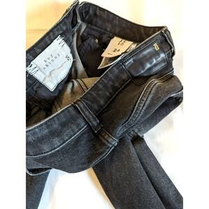 R13 BOY SKINNY JEANS WOMEN  24 DISTRESSED BLACK ITALY HIPSTER SEXY GOTH TRENDY